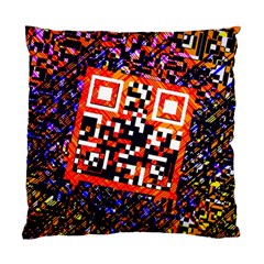 Root Humanity Bar And Qr Code In Flash Orange And Purple Standard Cushion Case (two Sides) by WetdryvacsLair