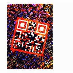 Root Humanity Bar And Qr Code In Flash Orange And Purple Small Garden Flag (two Sides)