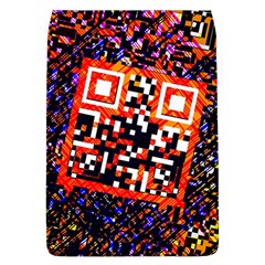 Root Humanity Bar And Qr Code In Flash Orange And Purple Removable Flap Cover (l) by WetdryvacsLair