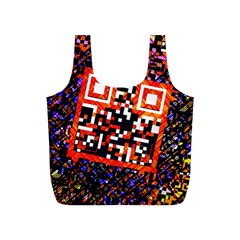 Root Humanity Bar And Qr Code In Flash Orange And Purple Full Print Recycle Bag (s) by WetdryvacsLair