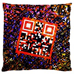 Root Humanity Bar And Qr Code In Flash Orange And Purple Standard Flano Cushion Case (one Side) by WetdryvacsLair