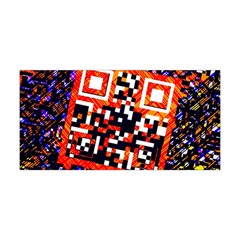 Root Humanity Bar And Qr Code In Flash Orange And Purple Yoga Headband by WetdryvacsLair