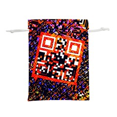 Root Humanity Bar And Qr Code In Flash Orange And Purple Lightweight Drawstring Pouch (l) by WetdryvacsLair