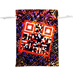 Root Humanity Bar And Qr Code In Flash Orange And Purple  Lightweight Drawstring Pouch (xl) by WetdryvacsLair