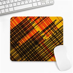 Root Humanity Orange Yellow And Black Large Mousepads by WetdryvacsLair