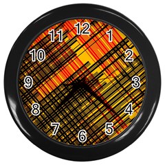 Root Humanity Orange Yellow And Black Wall Clock (black) by WetdryvacsLair