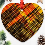 Root Humanity Orange Yellow and Black Heart Ornament (Two Sides) Front