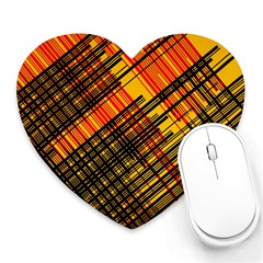 Root Humanity Orange Yellow And Black Heart Mousepads by WetdryvacsLair