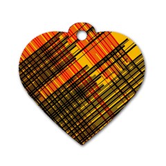 Root Humanity Orange Yellow And Black Dog Tag Heart (two Sides) by WetdryvacsLair