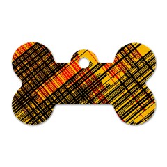 Root Humanity Orange Yellow And Black Dog Tag Bone (two Sides) by WetdryvacsLair