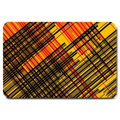 Root Humanity Orange Yellow And Black Large Doormat  by WetdryvacsLair