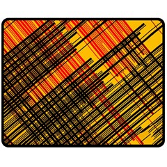 Root Humanity Orange Yellow And Black Fleece Blanket (medium)  by WetdryvacsLair