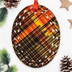 Root Humanity Orange Yellow And Black Ornament (oval Filigree) by WetdryvacsLair