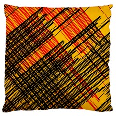 Root Humanity Orange Yellow And Black Large Cushion Case (one Side) by WetdryvacsLair