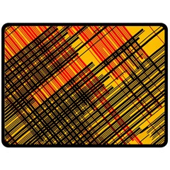 Root Humanity Orange Yellow And Black Double Sided Fleece Blanket (large)  by WetdryvacsLair