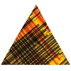 Root Humanity Orange Yellow And Black Wooden Puzzle Triangle by WetdryvacsLair