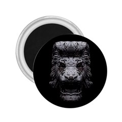 Creepy Lion Head Sculpture Artwork 2 2.25  Magnets