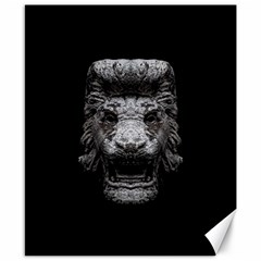 Creepy Lion Head Sculpture Artwork 2 Canvas 8  x 10 