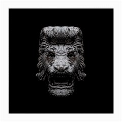 Creepy Lion Head Sculpture Artwork 2 Medium Glasses Cloth (2 Sides)