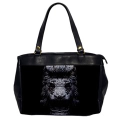 Creepy Lion Head Sculpture Artwork 2 Oversize Office Handbag by dflcprintsclothing