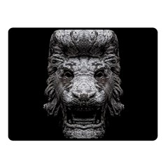 Creepy Lion Head Sculpture Artwork 2 Fleece Blanket (Small)