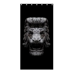 Creepy Lion Head Sculpture Artwork 2 Shower Curtain 36  x 72  (Stall) 