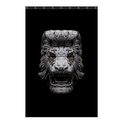 Creepy Lion Head Sculpture Artwork 2 Shower Curtain 48  x 72  (Small) 