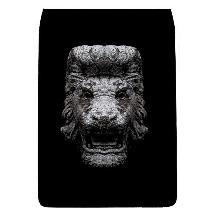 Creepy Lion Head Sculpture Artwork 2 Removable Flap Cover (S)