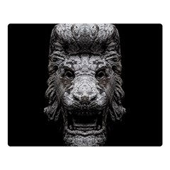 Creepy Lion Head Sculpture Artwork 2 Double Sided Flano Blanket (Large) 