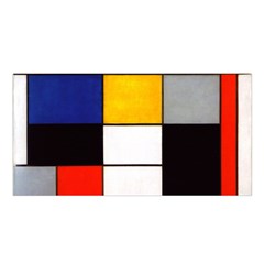 Composition A By Piet Mondrian Satin Shawl by maximumstreetcouture