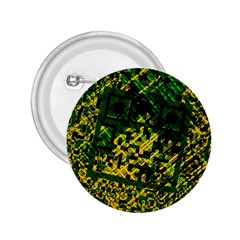 Root Humanity Bar And Qr Code Green And Yellow Doom 2 25  Buttons by WetdryvacsLair