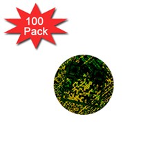 Root Humanity Bar And Qr Code Green And Yellow Doom 1  Mini Buttons (100 Pack)  by WetdryvacsLair