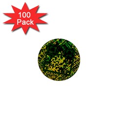 Root Humanity Bar And Qr Code Green And Yellow Doom 1  Mini Magnets (100 Pack)  by WetdryvacsLair