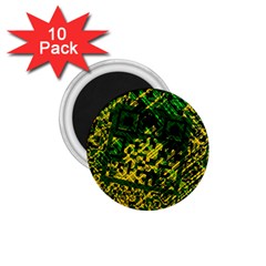 Root Humanity Bar And Qr Code Green And Yellow Doom 1 75  Magnets (10 Pack)  by WetdryvacsLair