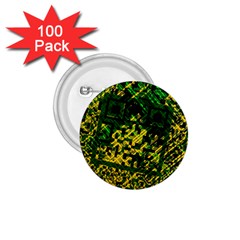 Root Humanity Bar And Qr Code Green And Yellow Doom 1 75  Buttons (100 Pack)  by WetdryvacsLair