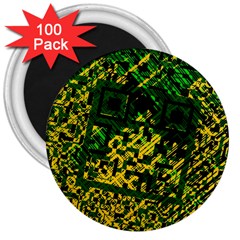 Root Humanity Bar And Qr Code Green And Yellow Doom 3  Magnets (100 Pack) by WetdryvacsLair