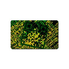 Root Humanity Bar And Qr Code Green And Yellow Doom Magnet (name Card) by WetdryvacsLair