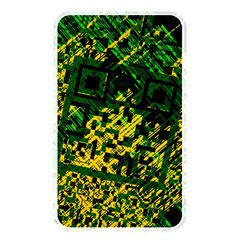 Root Humanity Bar And Qr Code Green And Yellow Doom Memory Card Reader (rectangular) by WetdryvacsLair