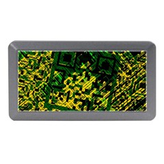 Root Humanity Bar And Qr Code Green And Yellow Doom Memory Card Reader (mini) by WetdryvacsLair