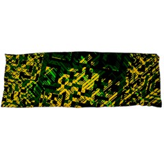 Root Humanity Bar And Qr Code Green And Yellow Doom Body Pillow Case (dakimakura) by WetdryvacsLair