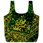 Root Humanity Bar And Qr Code Green and Yellow Doom Full Print Recycle Bag (XL) Front