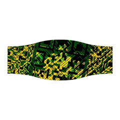 Root Humanity Bar And Qr Code Green And Yellow Doom Stretchable Headband by WetdryvacsLair