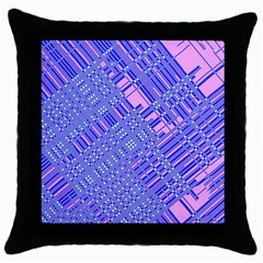 Root Humanity Barcode Purple Pink And Galuboi Throw Pillow Case (black) by WetdryvacsLair