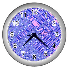 Root Humanity Barcode Purple Pink And Galuboi Wall Clock (silver) by WetdryvacsLair