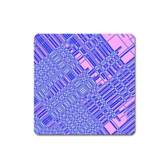 Root Humanity Barcode Purple Pink And Galuboi Square Magnet by WetdryvacsLair