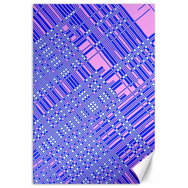 Root Humanity Barcode Purple Pink and Galuboi Canvas 20  x 30 