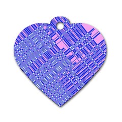 Root Humanity Barcode Purple Pink And Galuboi Dog Tag Heart (two Sides) by WetdryvacsLair