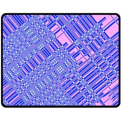 Root Humanity Barcode Purple Pink And Galuboi Fleece Blanket (medium)  by WetdryvacsLair