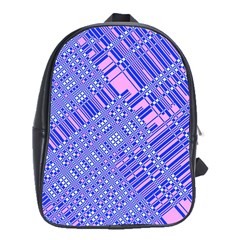 Root Humanity Barcode Purple Pink And Galuboi School Bag (xl) by WetdryvacsLair