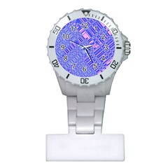 Root Humanity Barcode Purple Pink And Galuboi Plastic Nurses Watch by WetdryvacsLair